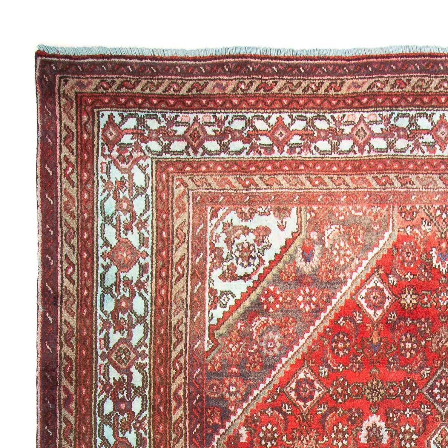 Tapis persan - Nomadic carré  - 313 x 305 cm - rouge foncé