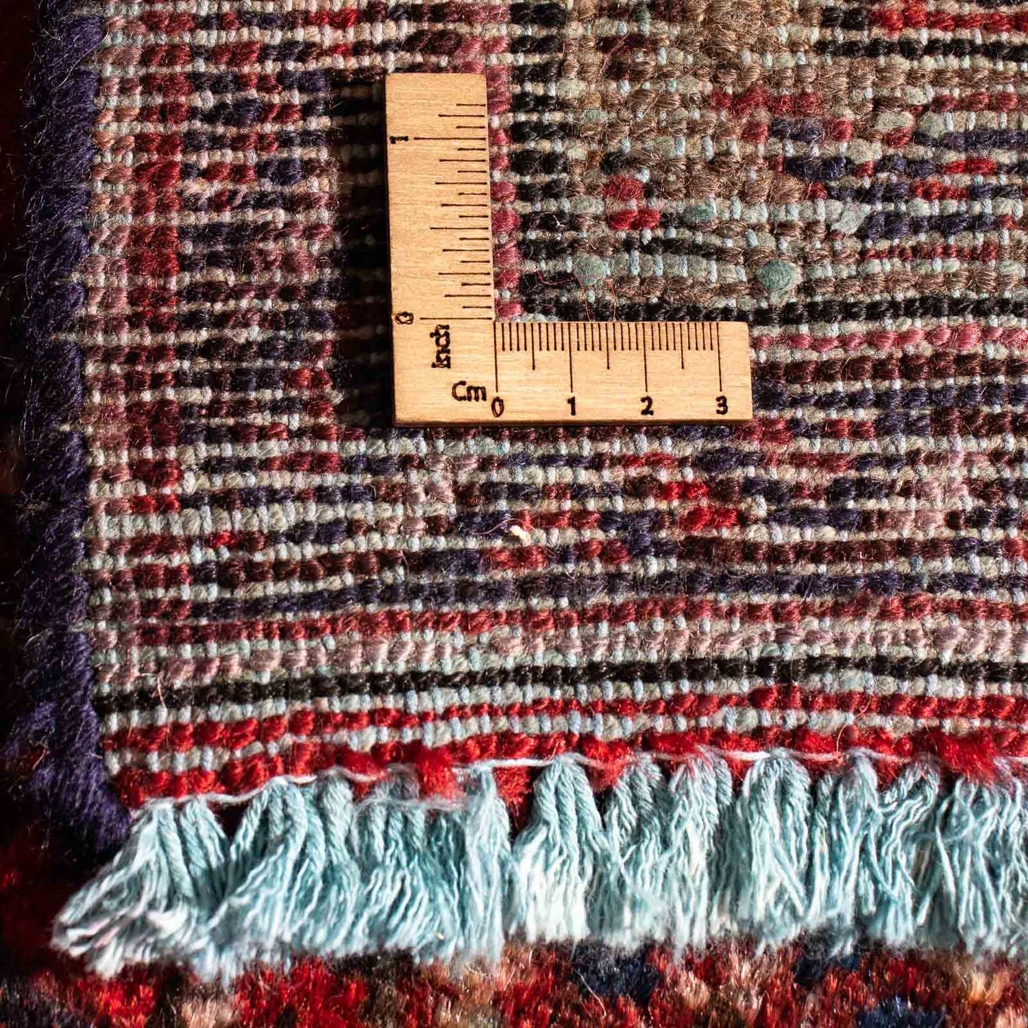 Tapis persan - Nomadic carré  - 313 x 305 cm - rouge foncé