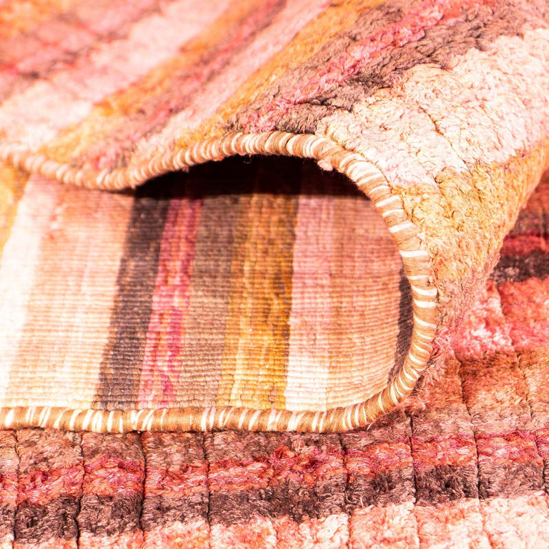 Tapis en viscose carré  - 197 x 197 cm - multicolore