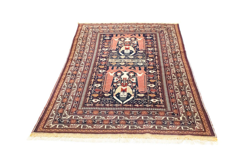 Tapis afghan - 196 x 122 cm - bleu