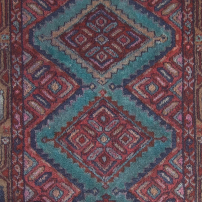 Tapis de couloir Tapis persan - Nomadic - 281 x 89 cm - bleu