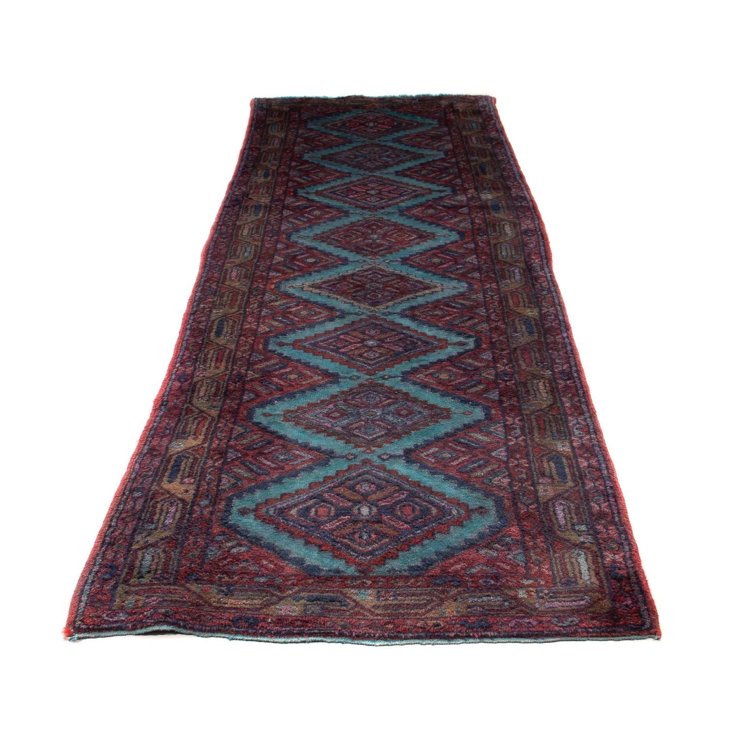 Tapis de couloir Tapis persan - Nomadic - 281 x 89 cm - bleu