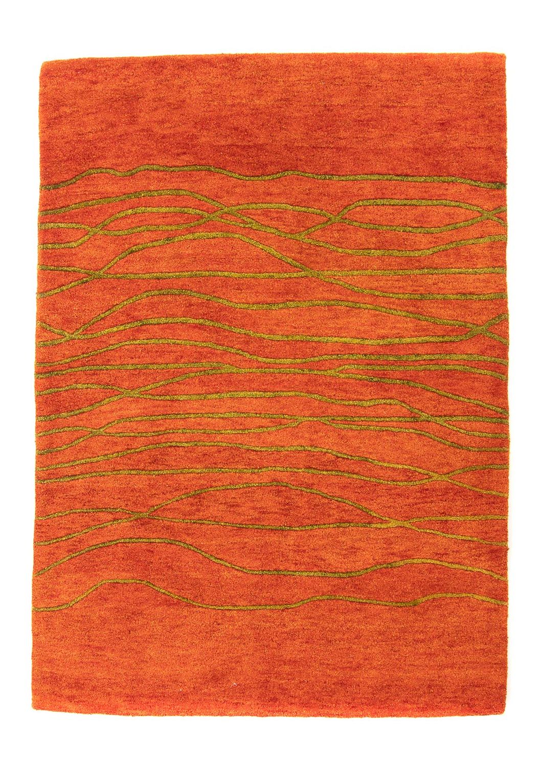 Tapis en laine - 193 x 137 cm - rouille