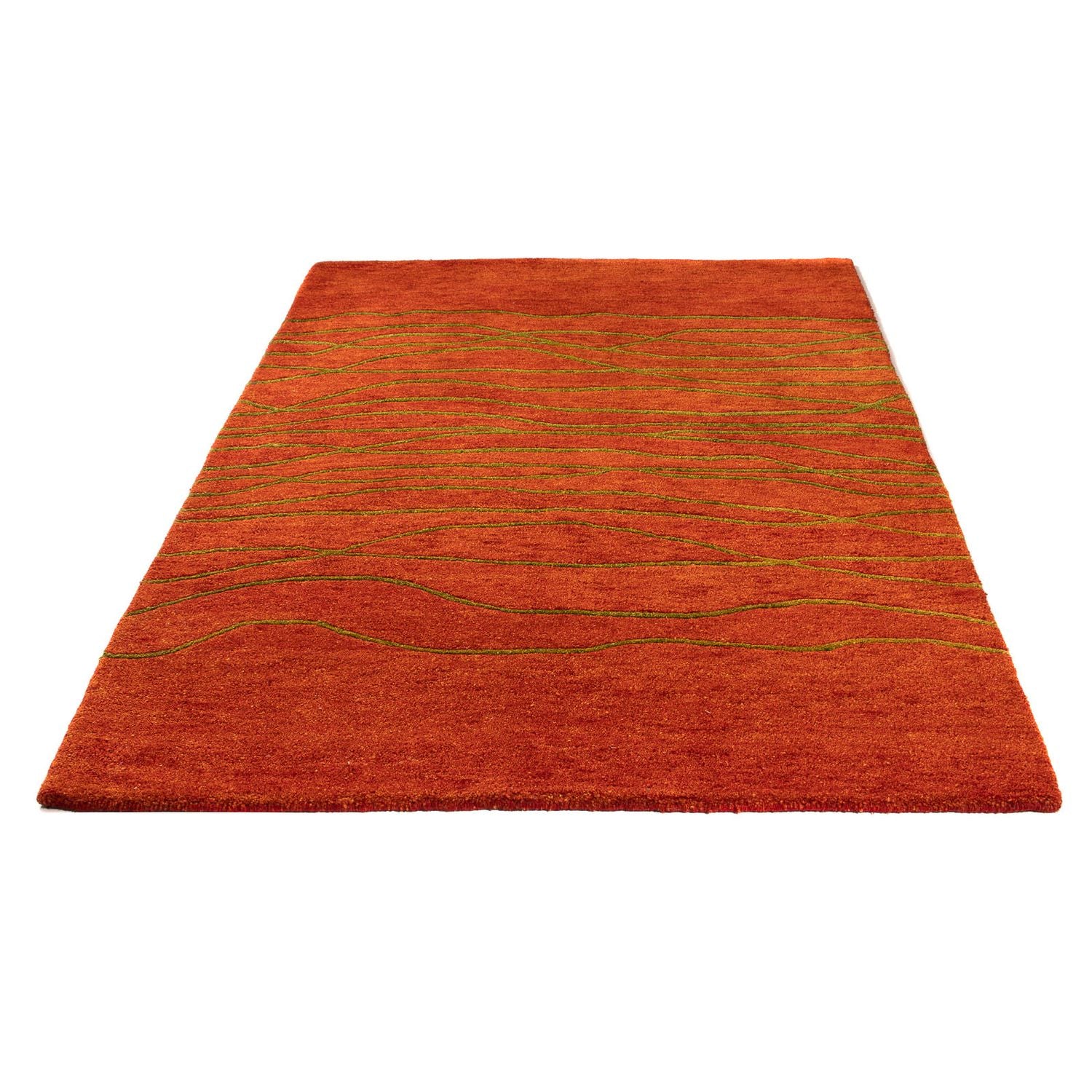 Tapis en laine - 193 x 137 cm - rouille