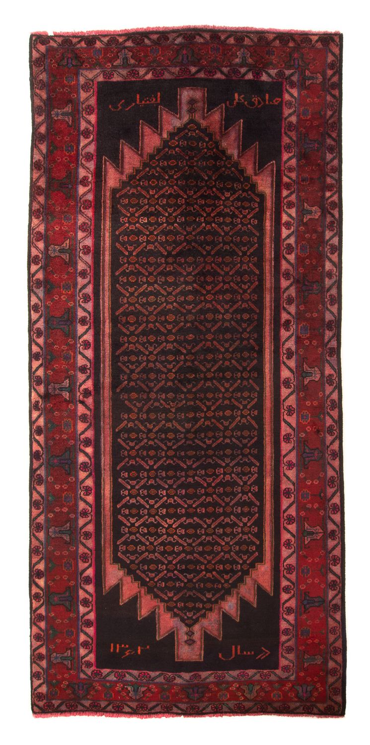 Tapis persan - Nomadic - 300 x 155 cm - rouge foncé