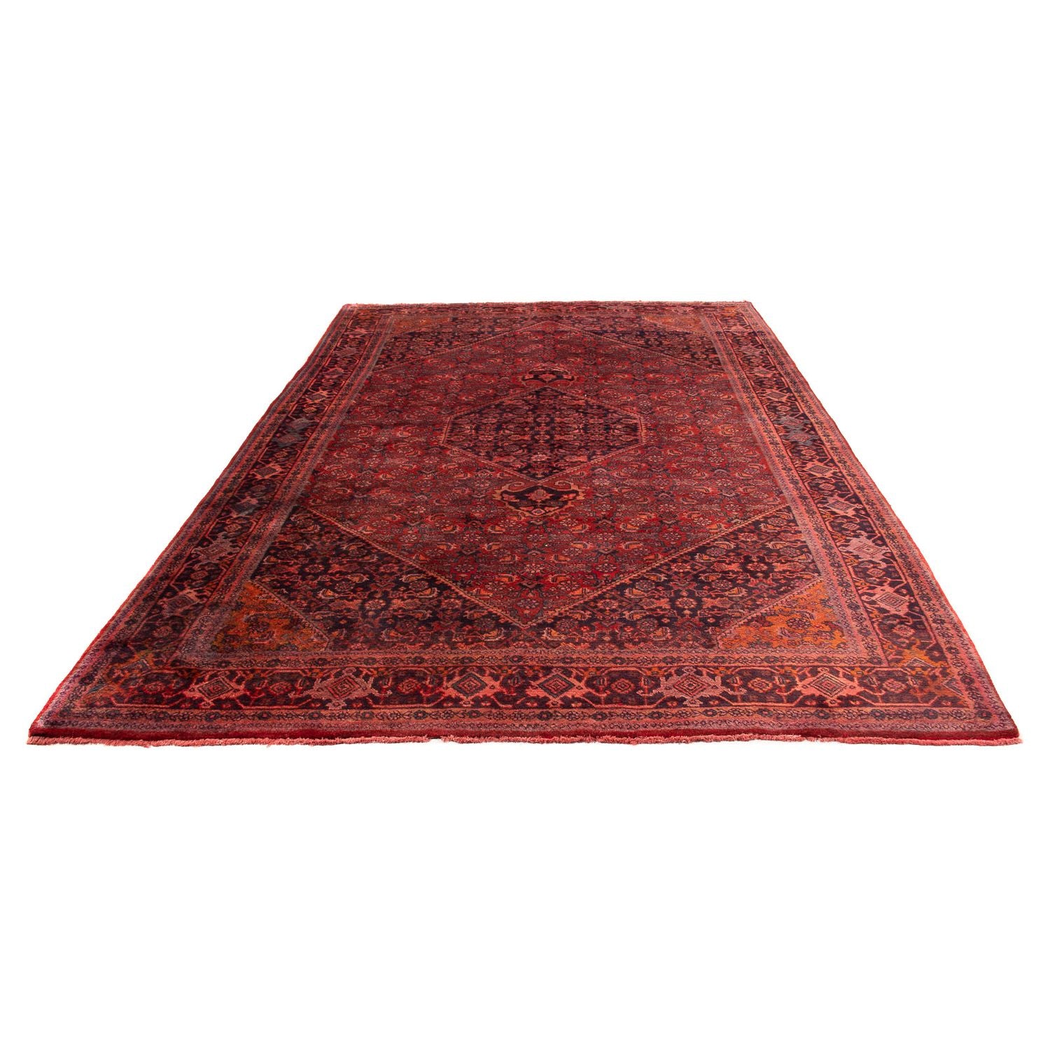 Tapis persan - Bidjar - 327 x 220 cm - rouge foncé