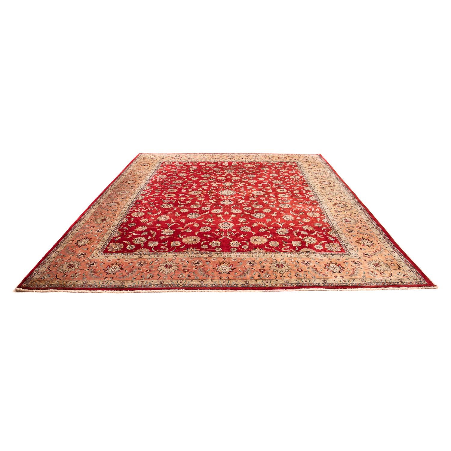 Tapis oriental - Tabriz - 363 x 280 cm - rouge foncé