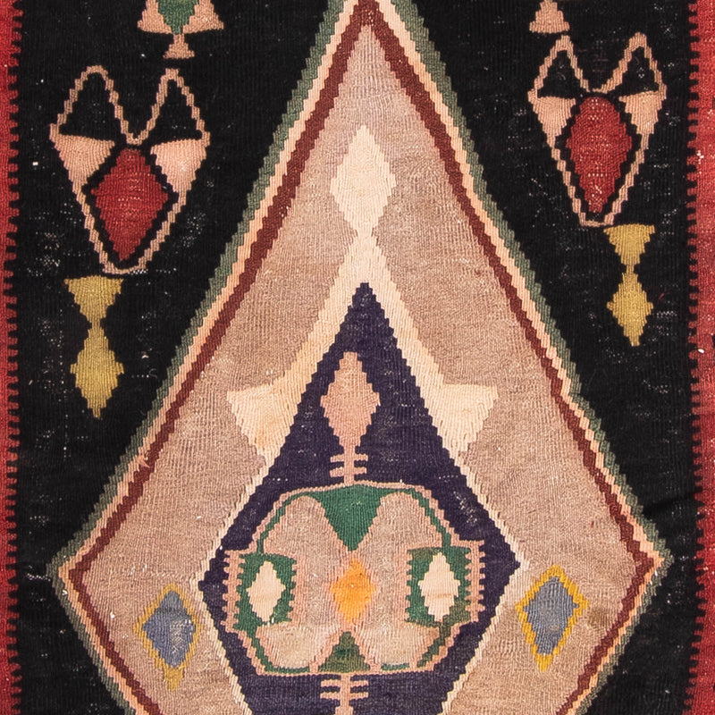 Tapis de couloir Tapis Kelim - Vieux - 300 x 150 cm - multicolore