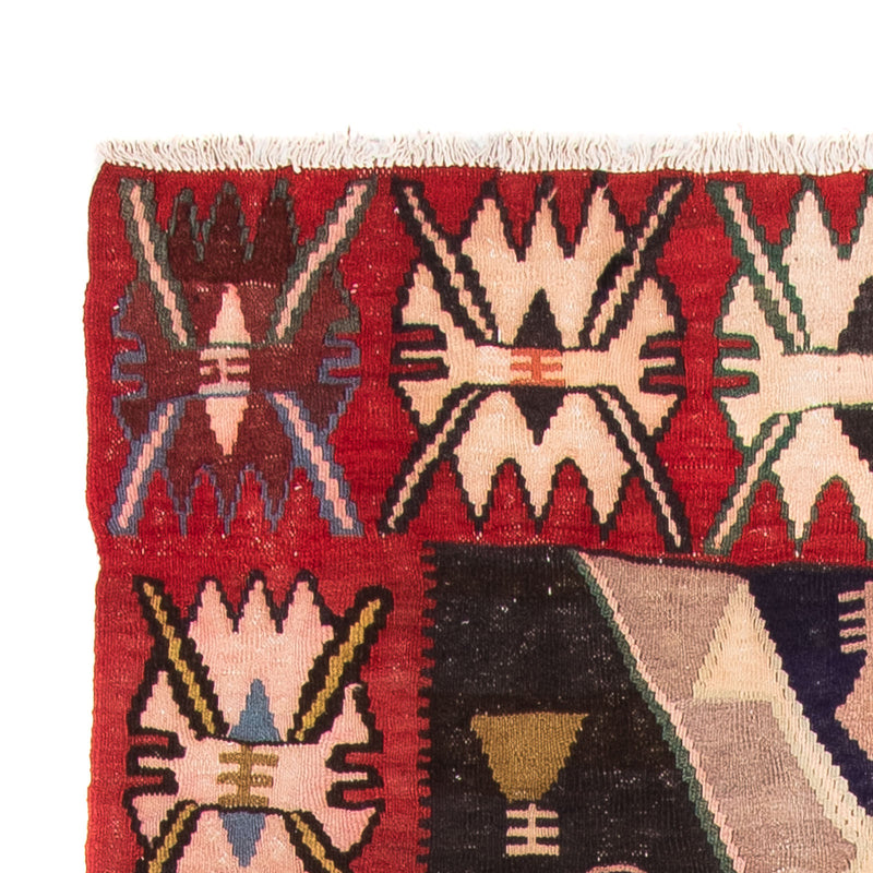 Tapis de couloir Tapis Kelim - Vieux - 300 x 150 cm - multicolore