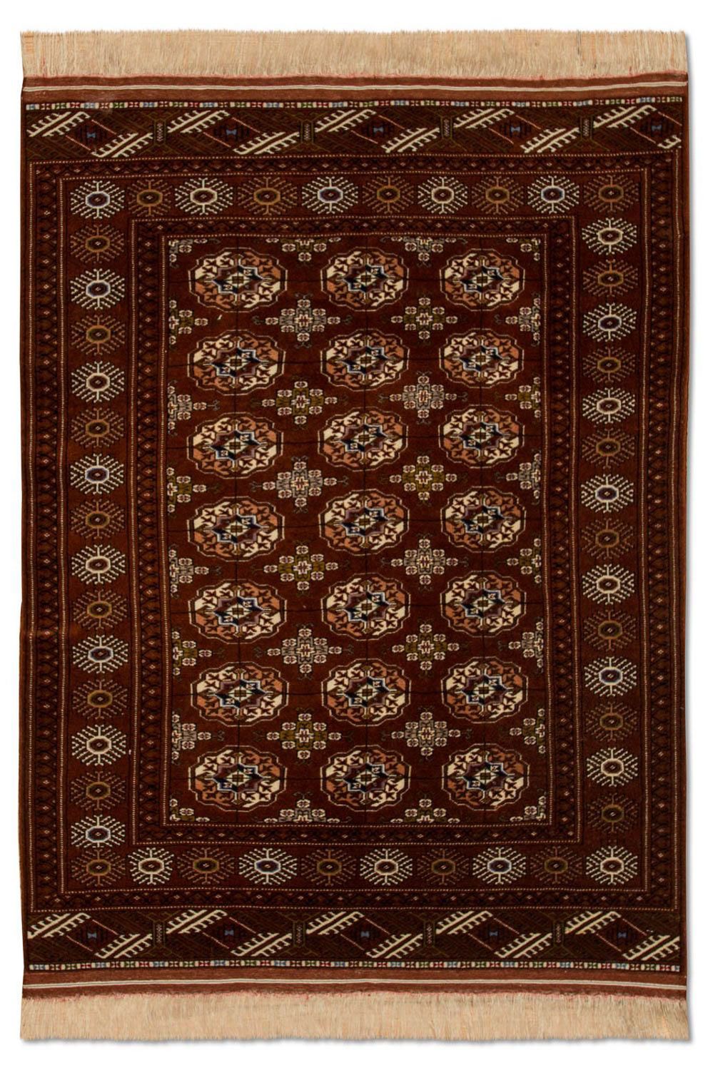 Tapis Turkaman - 154 x 103 cm - marron