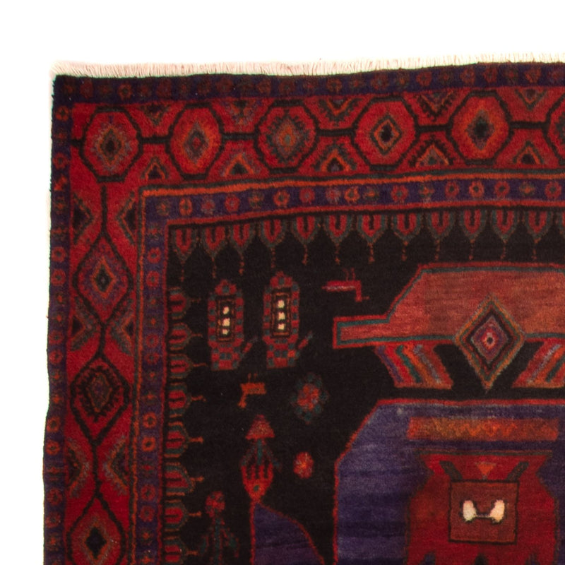 Tapis de couloir Tapis persan - Nomadic - 380 x 146 cm - bleu foncé