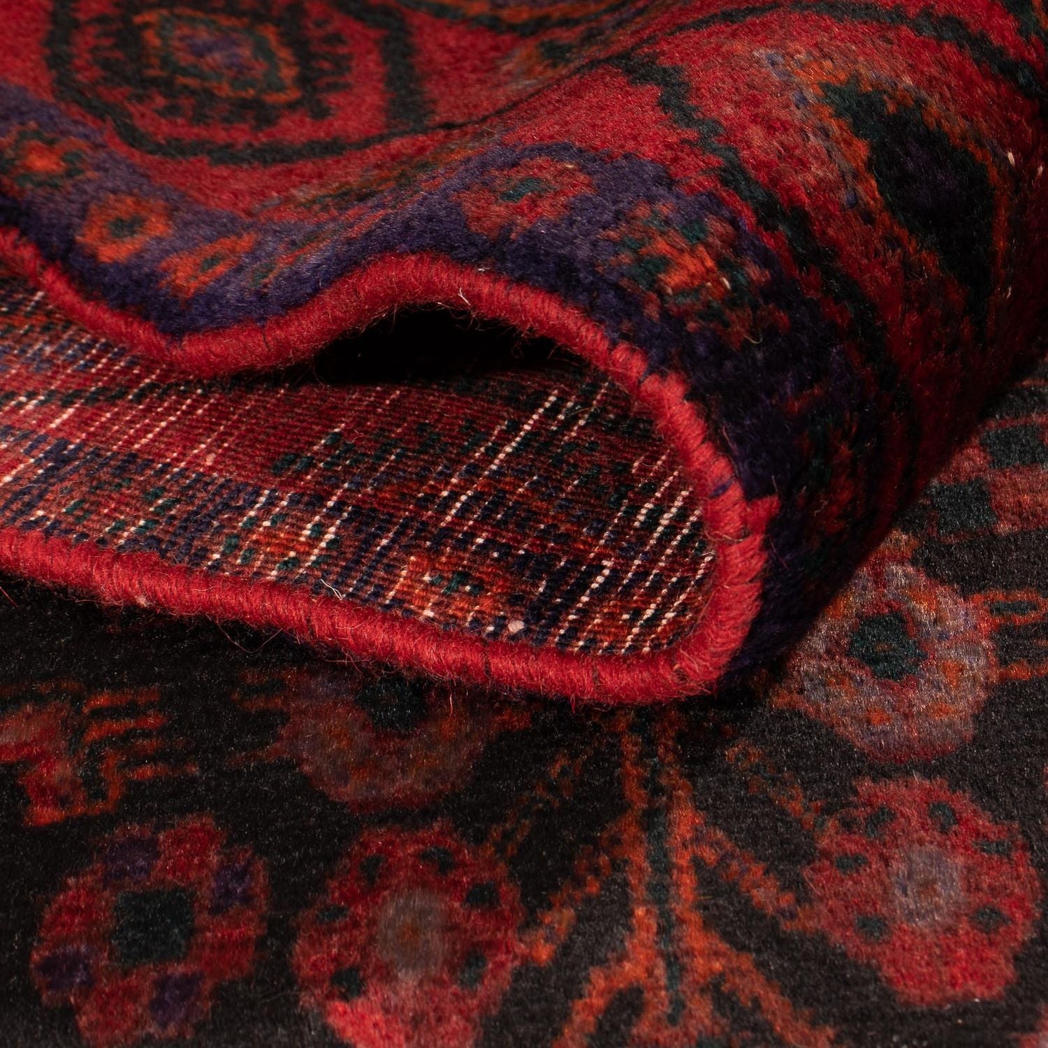 Tapis de couloir Tapis persan - Nomadic - 380 x 146 cm - bleu foncé