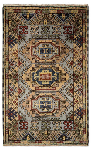 Tapis oriental - 151 x 92 cm - bleu clair