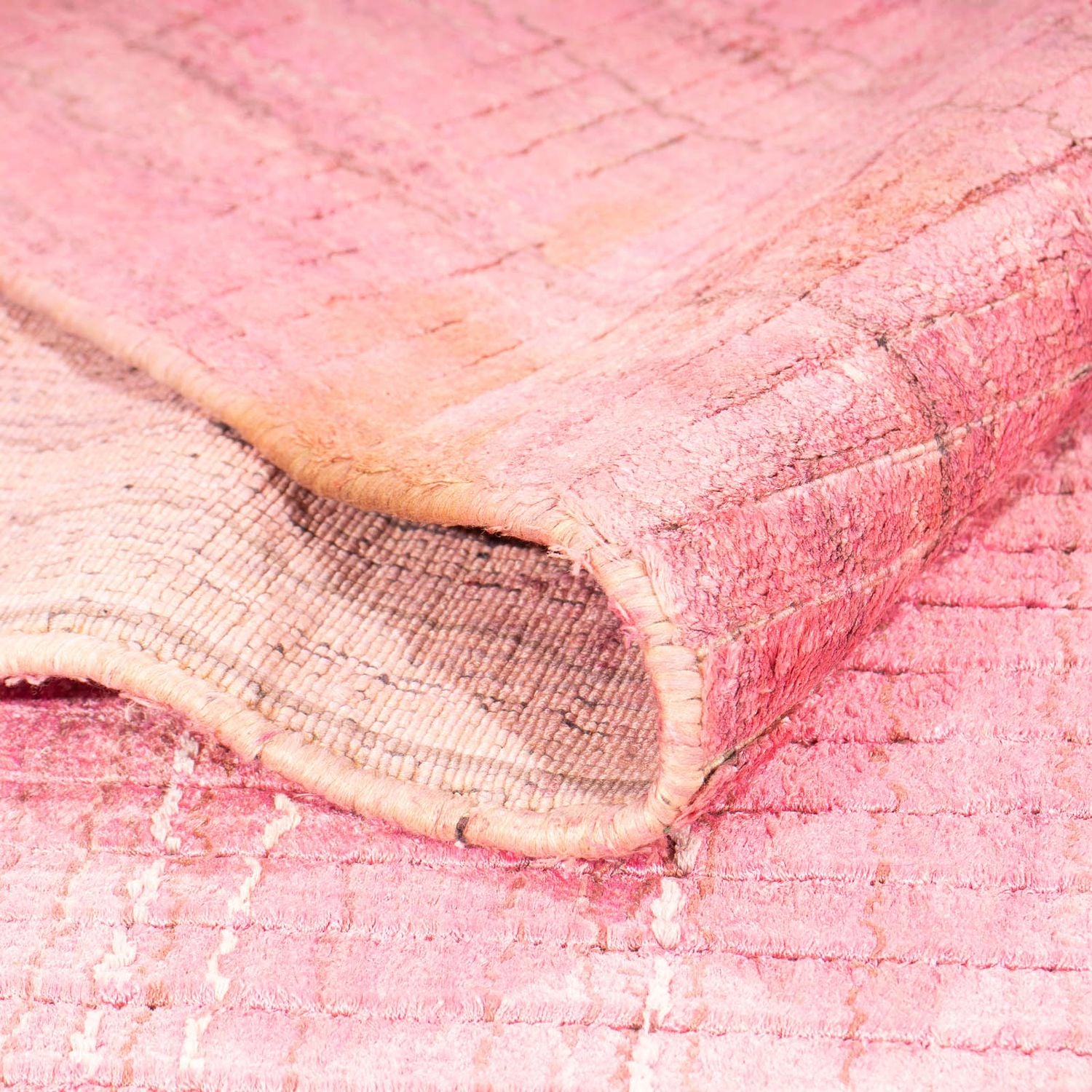 Tapis en viscose - 306 x 230 cm - rose