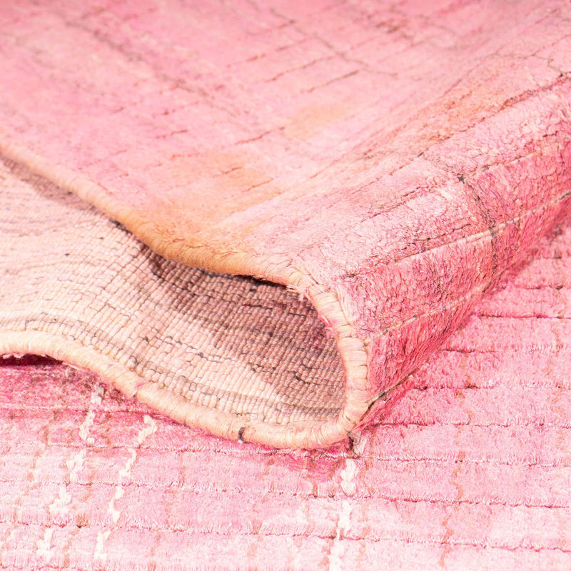 Tapis en viscose - 306 x 230 cm - rose
