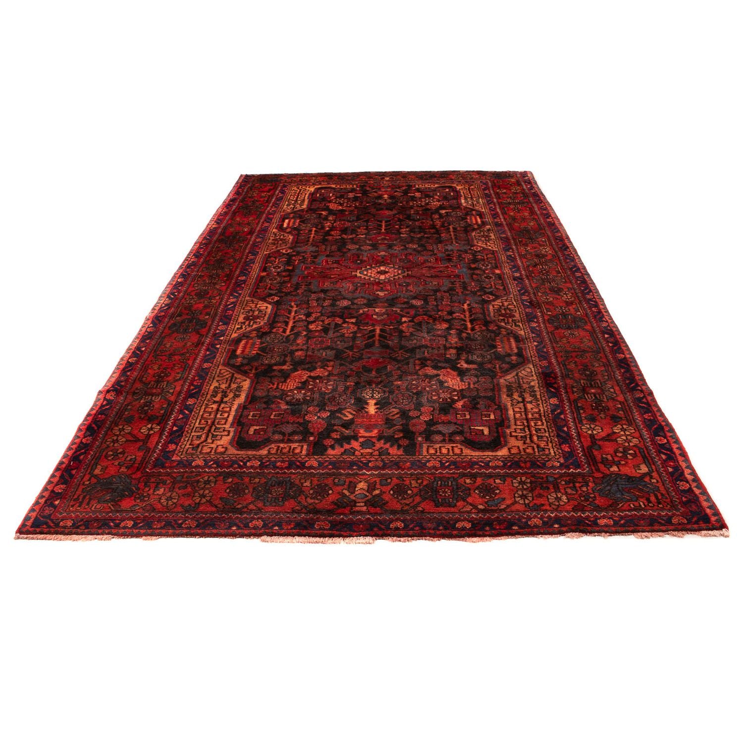 Tapis persan - Nomadic - 348 x 185 cm - rouge foncé