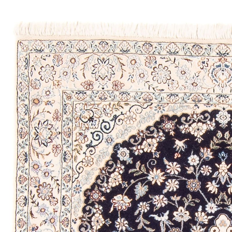 Tapis persan - Nain - Premium - 150 x 97 cm - bleu foncé