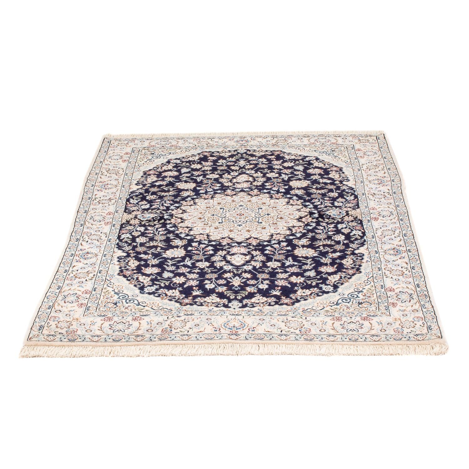 Tapis persan - Nain - Premium - 150 x 97 cm - bleu foncé