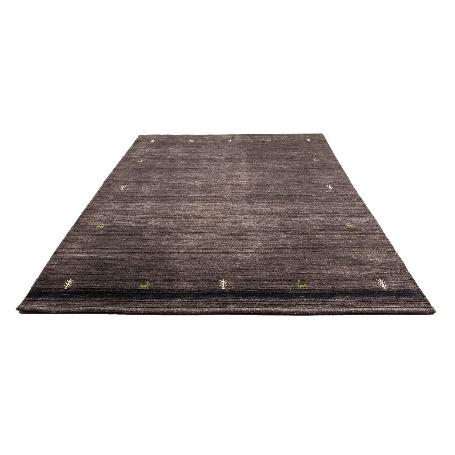 Tapis Gabbeh - Indus - 295 x 203 cm - marron foncé