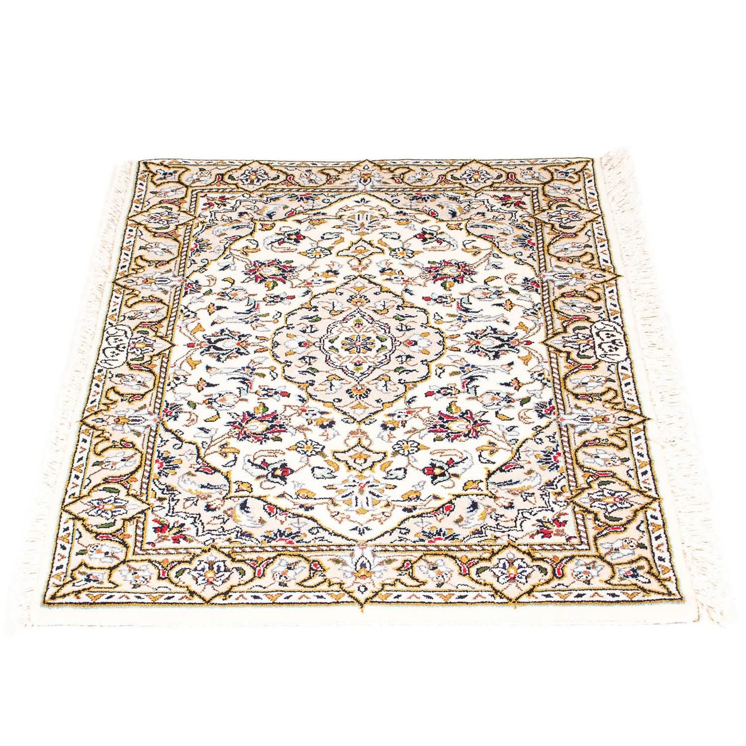 Tapis persan - Keshan - 100 x 69 cm - beige