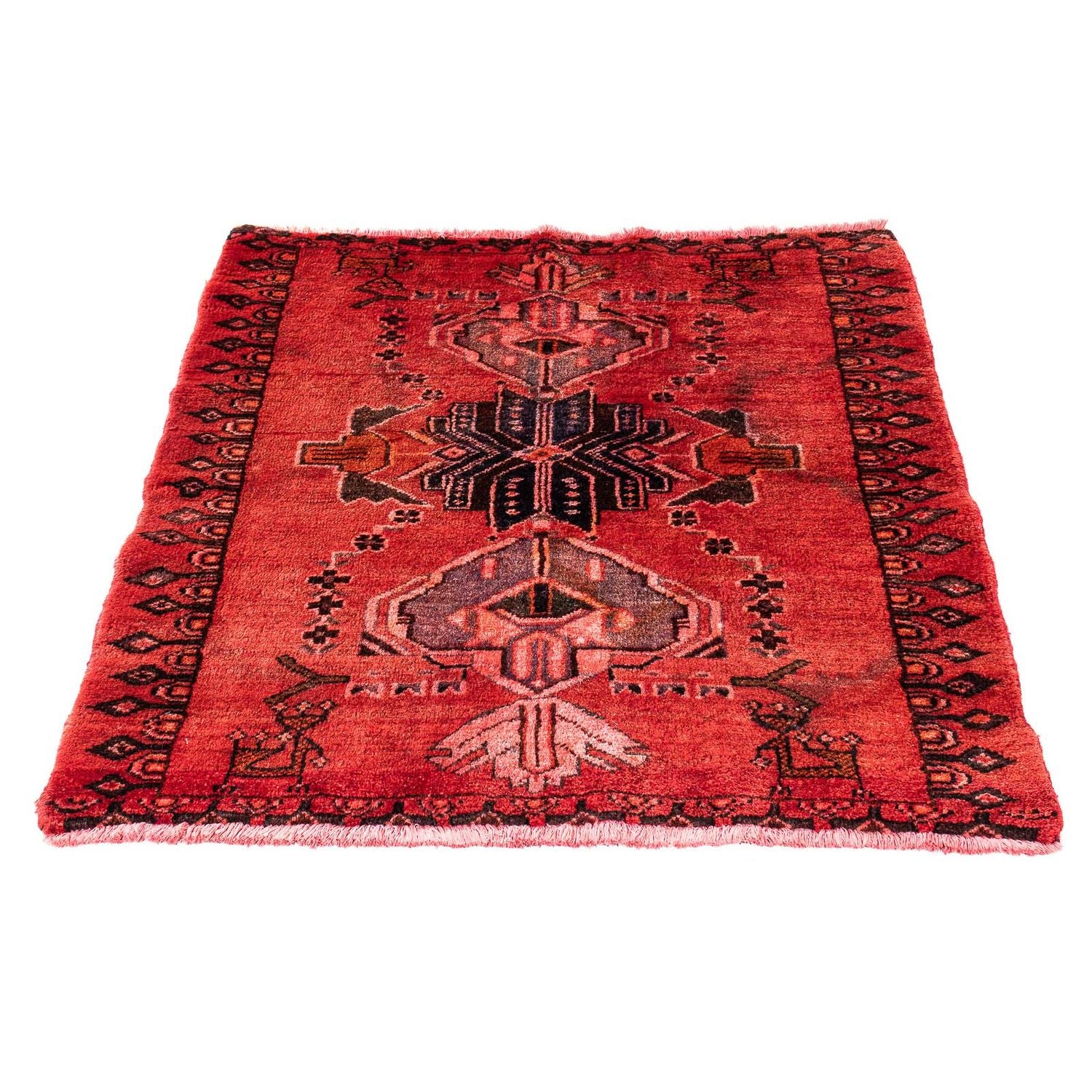 Tapis persan - Keshan carré  - 107 x 96 cm - rouge clair
