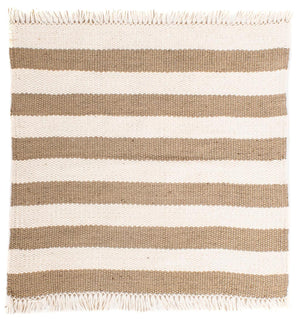 Tapis Kelim - Tendance carré  - 68 x 64 cm - beige