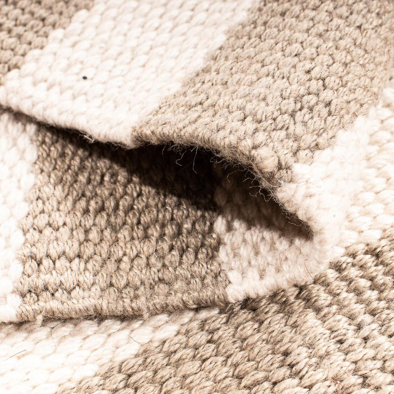 Tapis Kelim - Tendance carré  - 68 x 64 cm - beige
