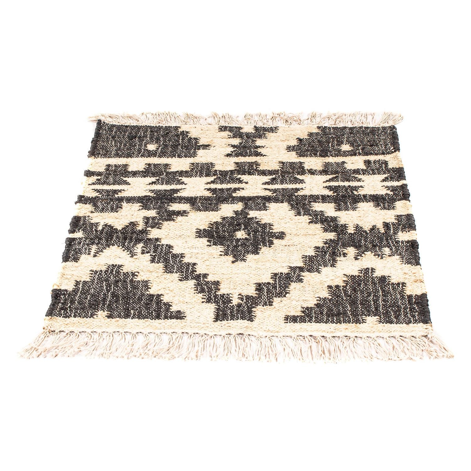 Tapis Kelim - Tendance carré  - 64 x 64 cm - beige