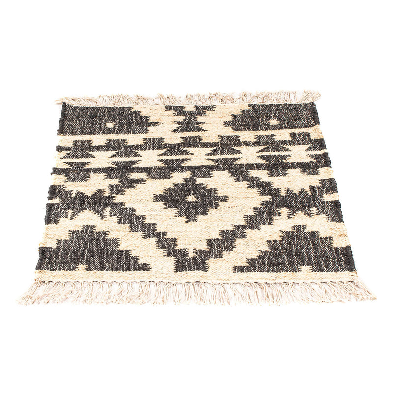 Tapis Kelim - Tendance carré  - 64 x 64 cm - beige