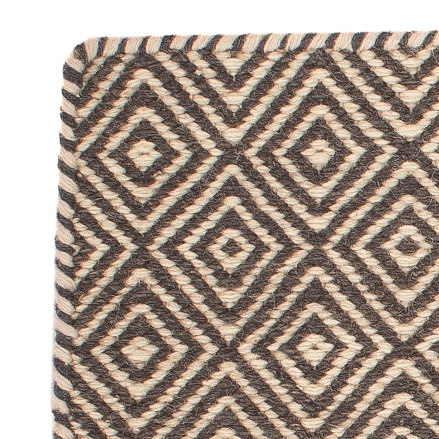 Tapis Kelim - Tendance carré  - 45 x 45 cm - multicolore