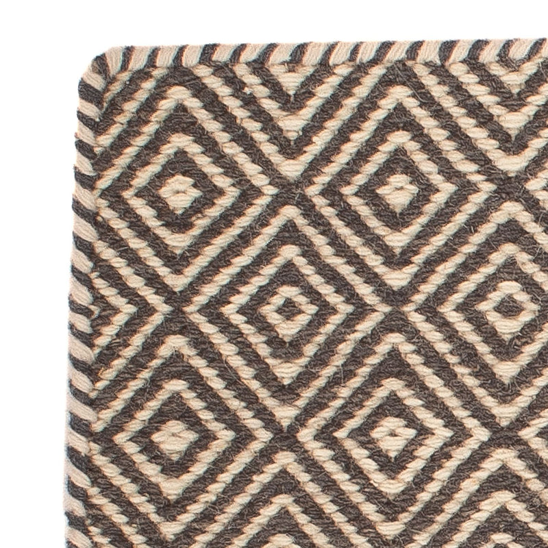 Tapis Kelim - Tendance carré  - 45 x 45 cm - multicolore