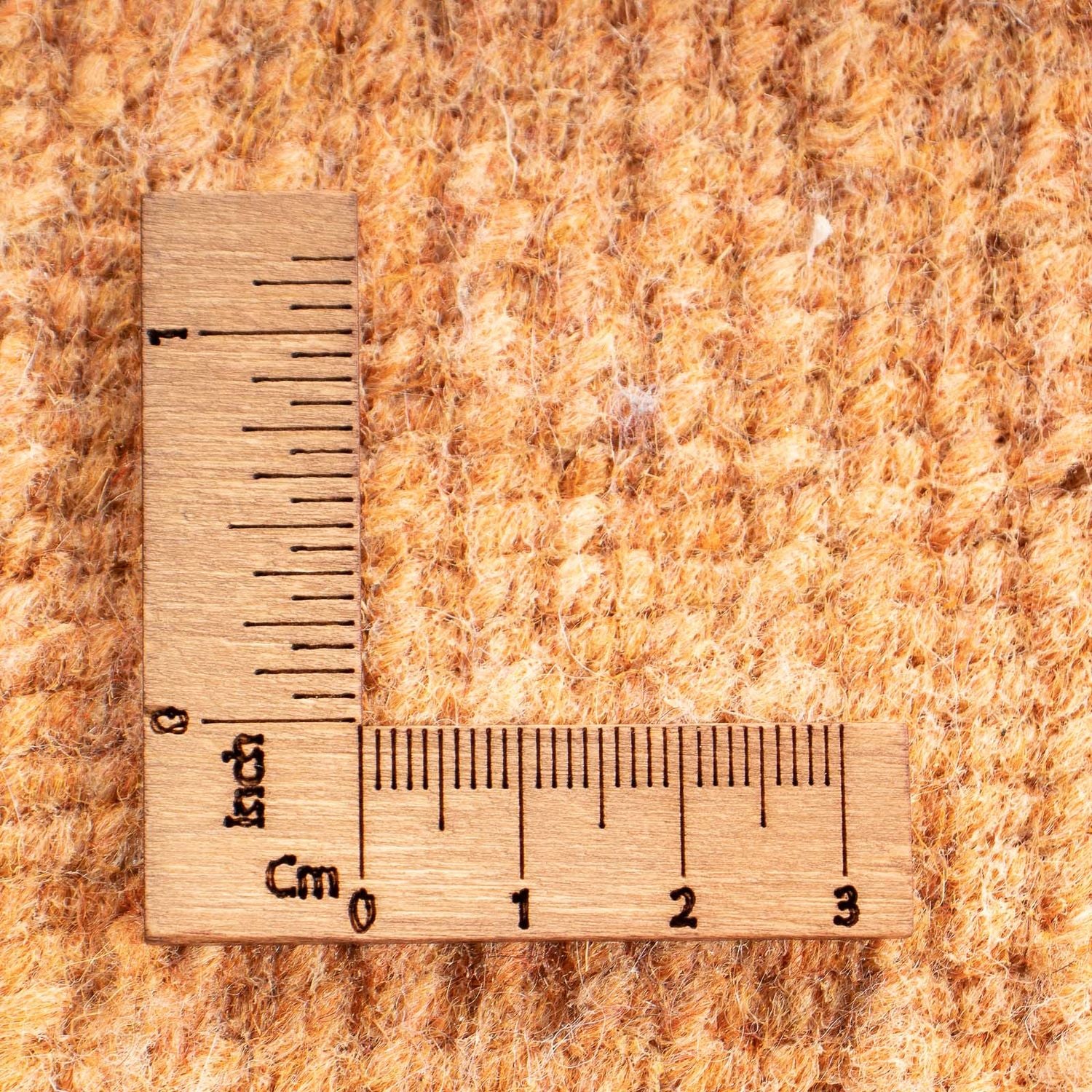 Tapis Népalais carré  - 49 x 44 cm - orange