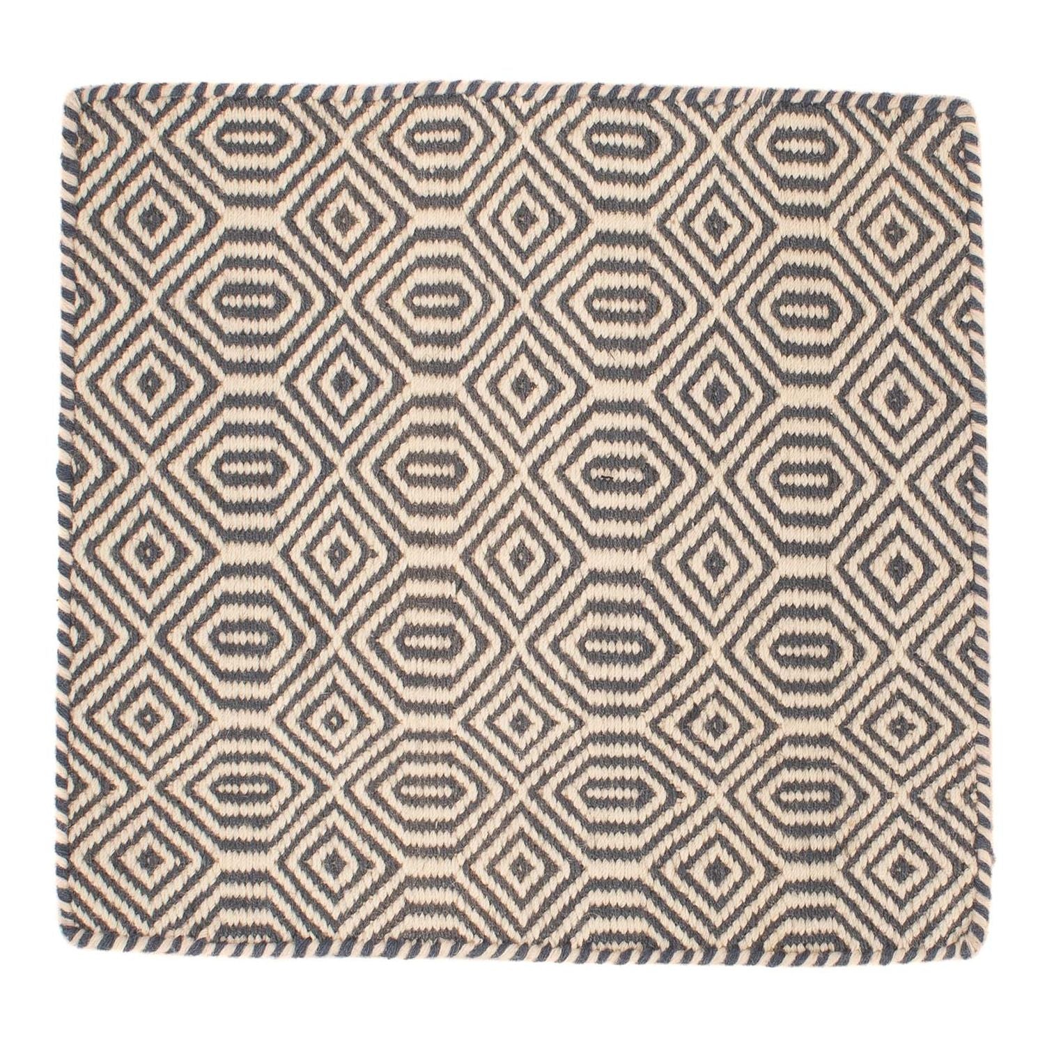 Tapis Kelim - Tendance carré  - 47 x 44 cm - multicolore
