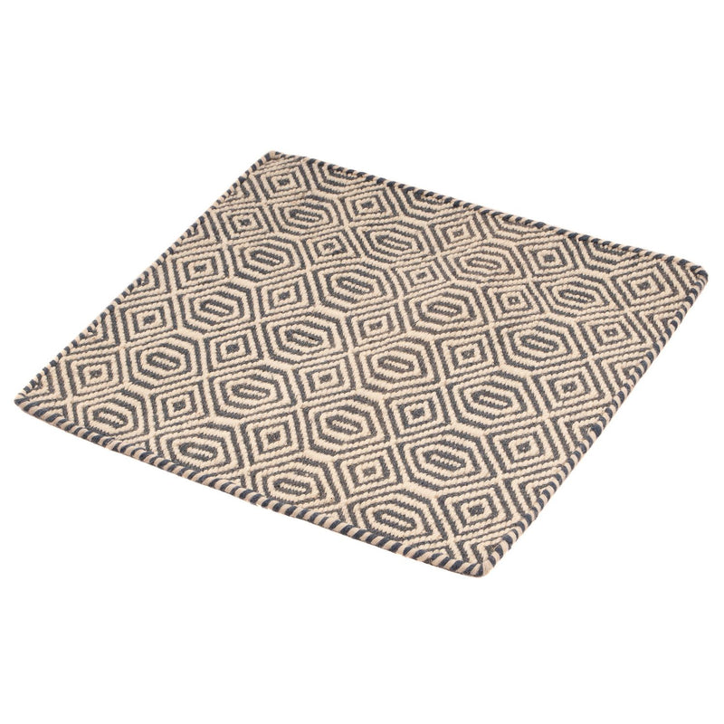 Tapis Kelim - Tendance carré  - 47 x 44 cm - multicolore