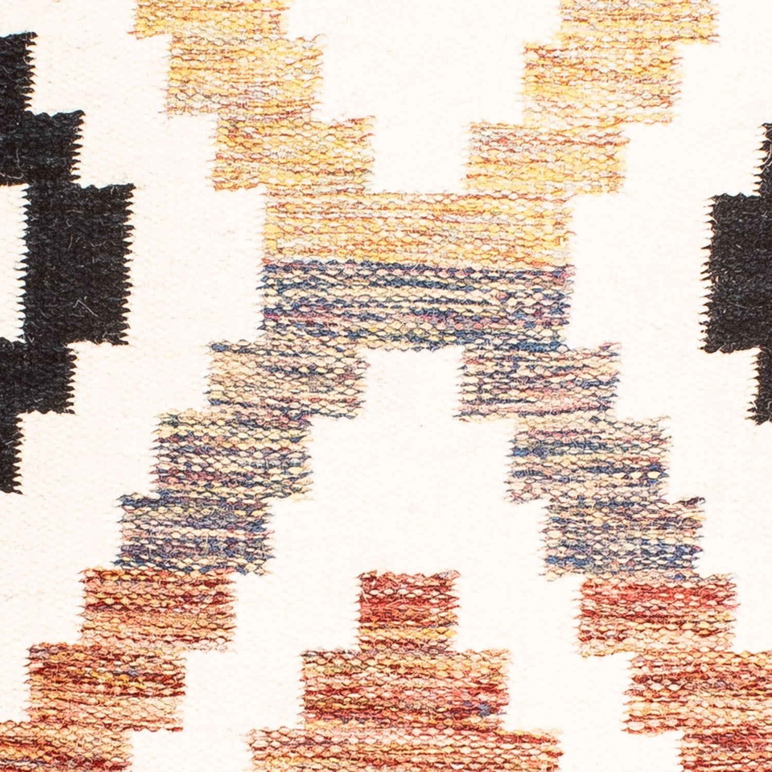 Tapis Kelim - Tendance carré  - 69 x 67 cm - beige