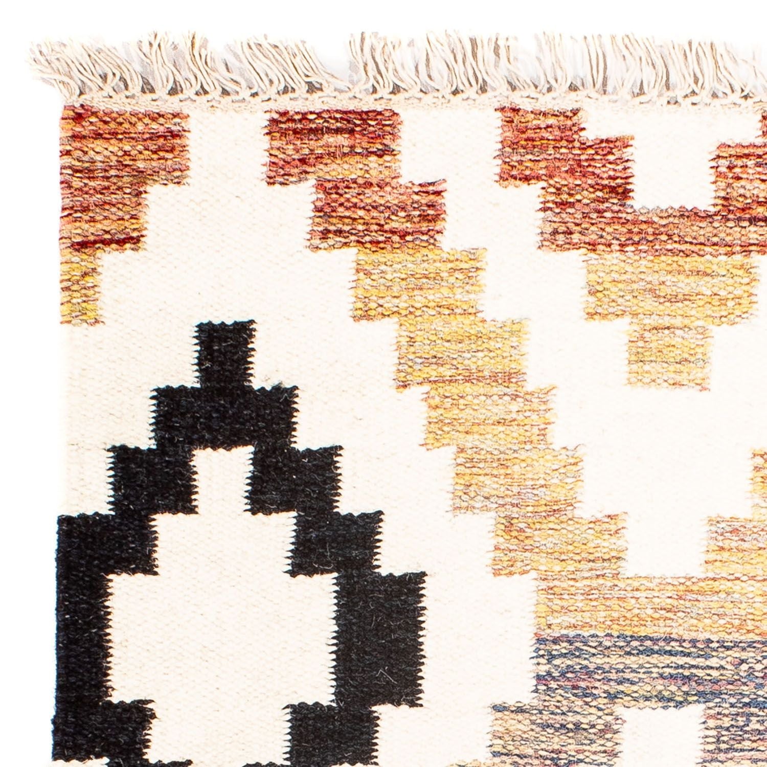 Tapis Kelim - Tendance carré  - 69 x 67 cm - beige