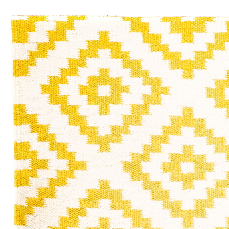 Tapis Kelim - Tendance carré  - 80 x 72 cm - beige