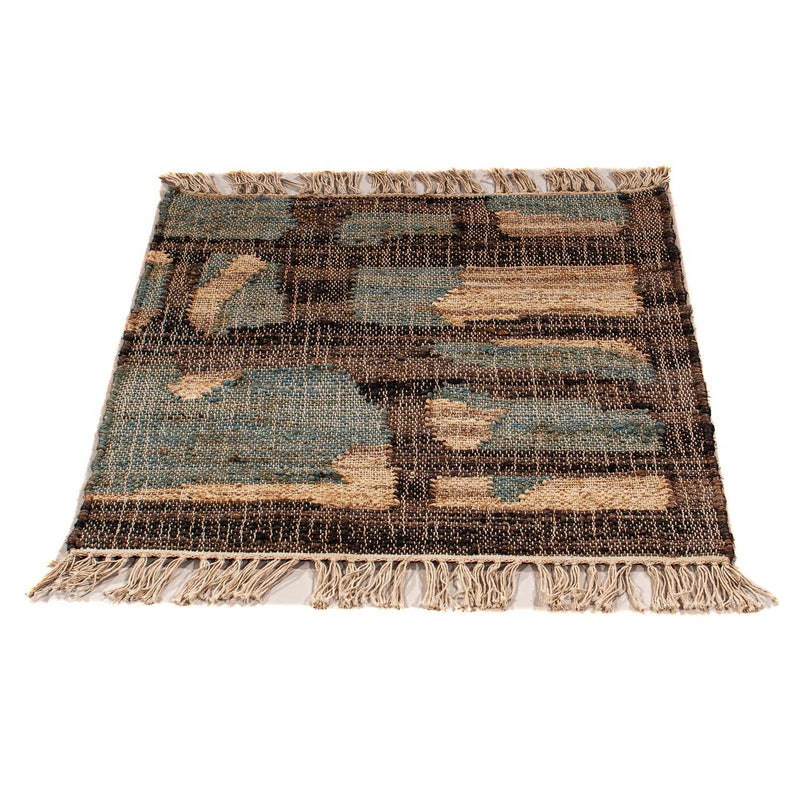 Tapis Kelim - Tendance carré  - 60 x 60 cm - multicolore