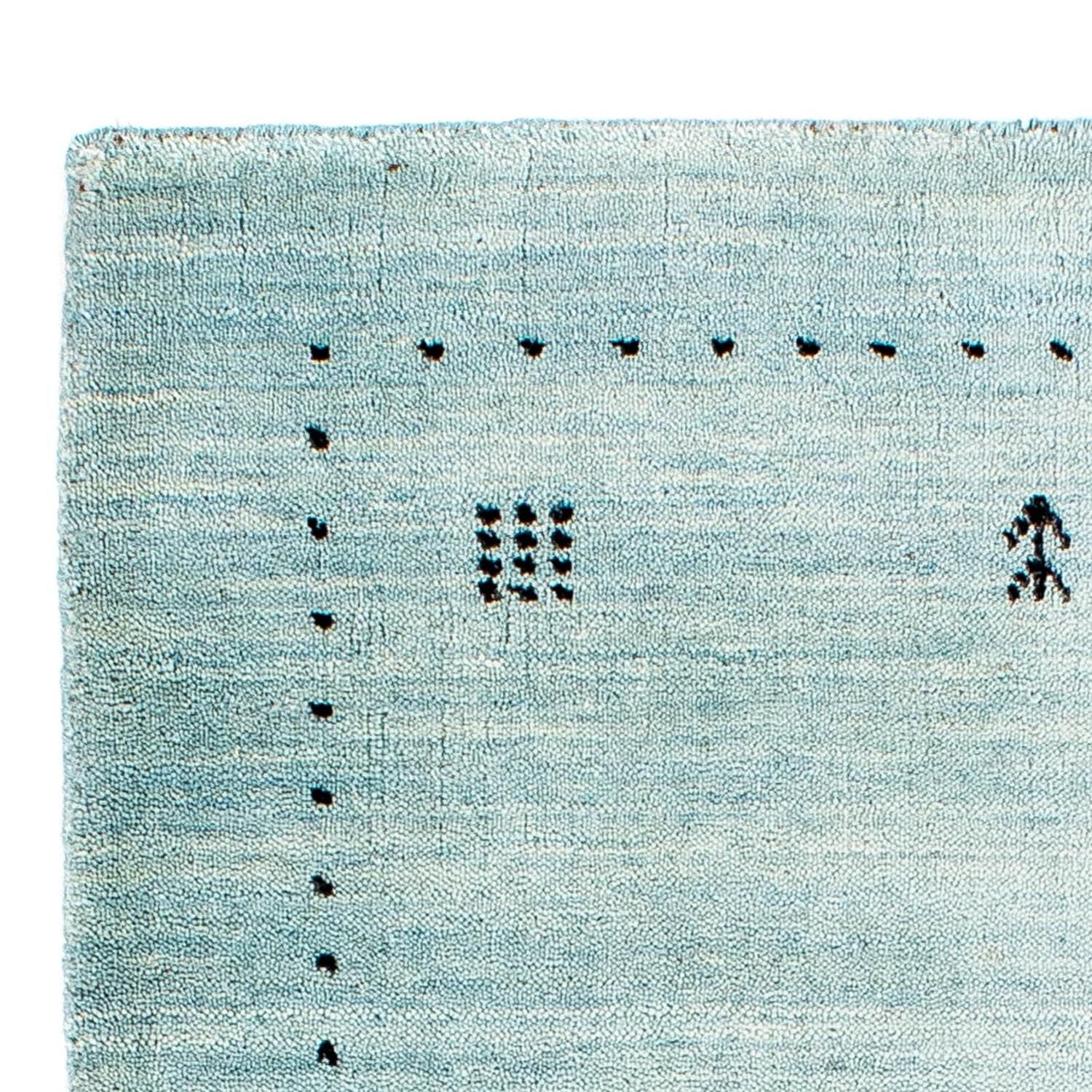 Tapis Gabbeh - Loribaft Indus - 95 x 65 cm - bleu clair