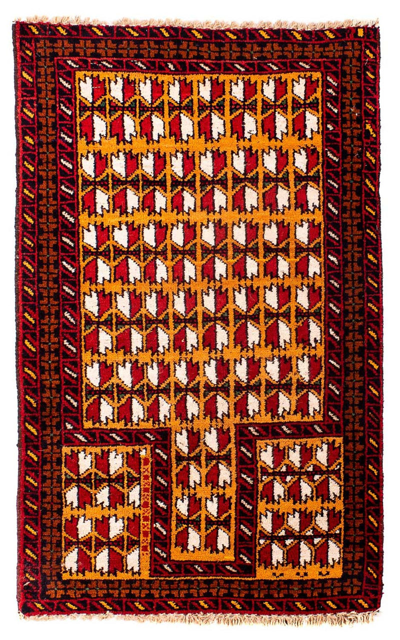 Tapis Belutsch - 129 x 75 cm - rouge foncé