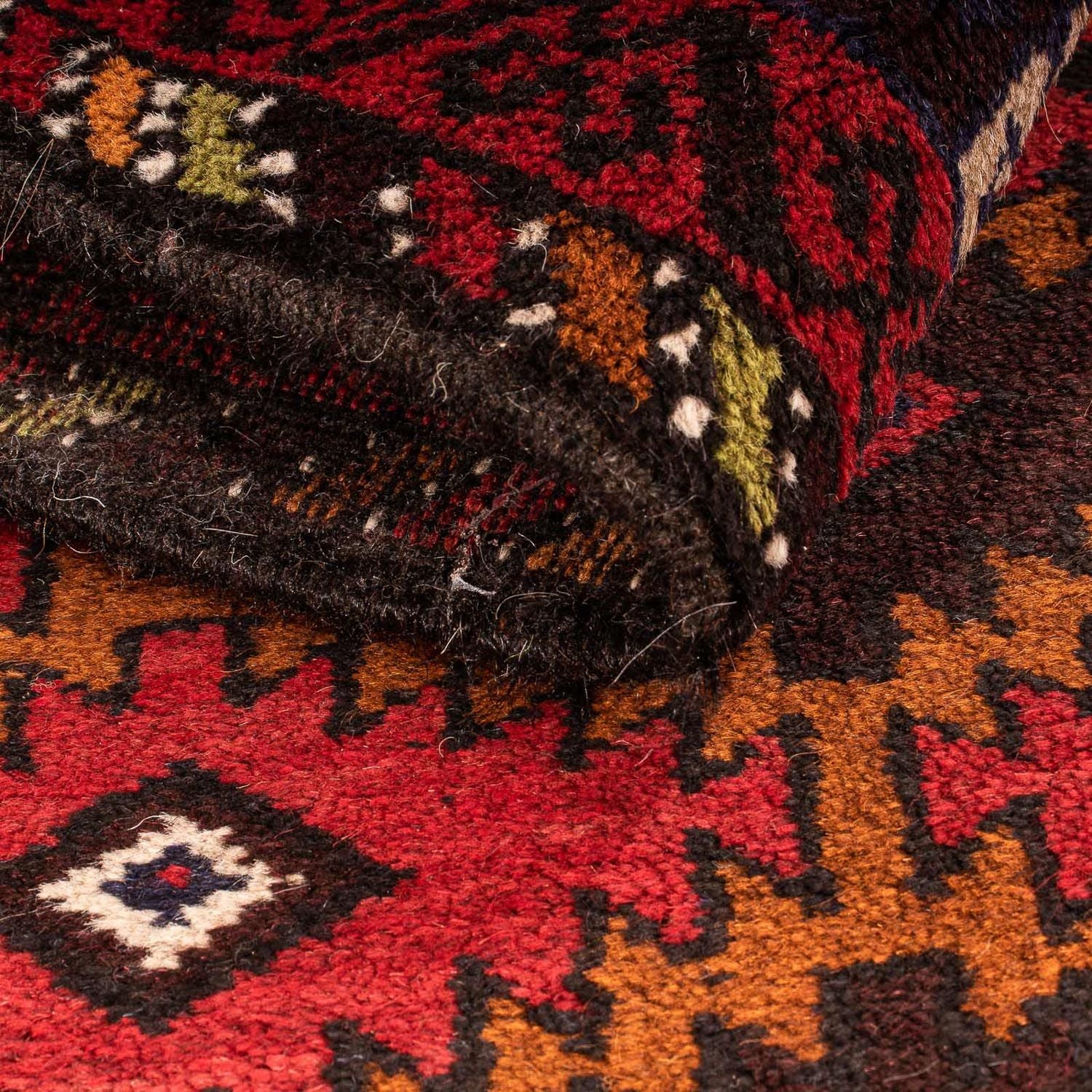 Belutsch Teppich 125 x 80 cm - dunkelrot