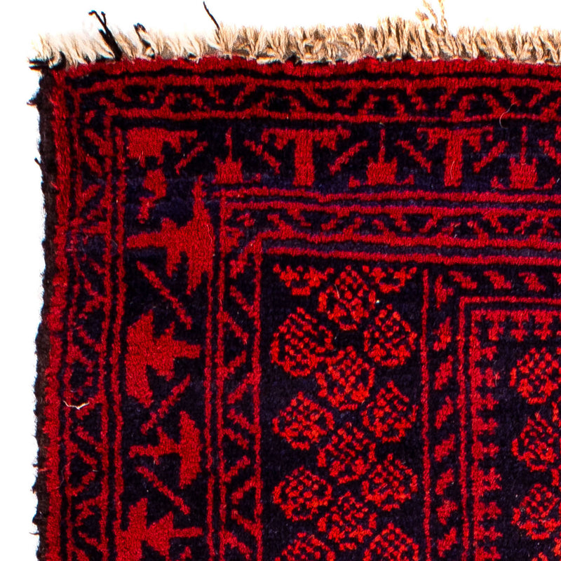 Tapis Belutsch - 132 x 79 cm - rouge foncé