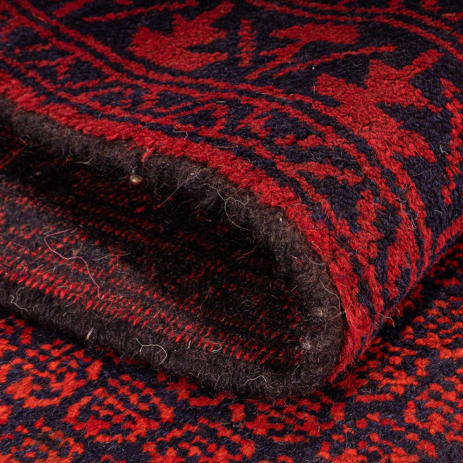 Tapis Belutsch - 132 x 79 cm - rouge foncé