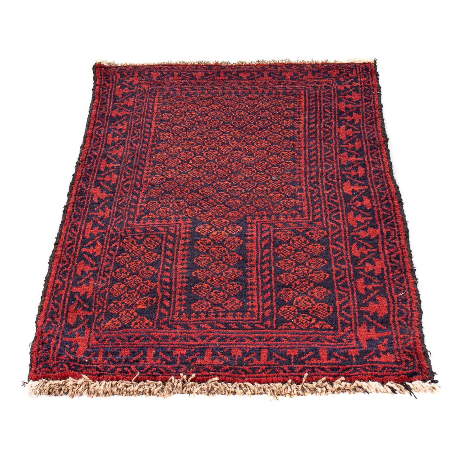 Tapis Belutsch - 132 x 79 cm - rouge foncé