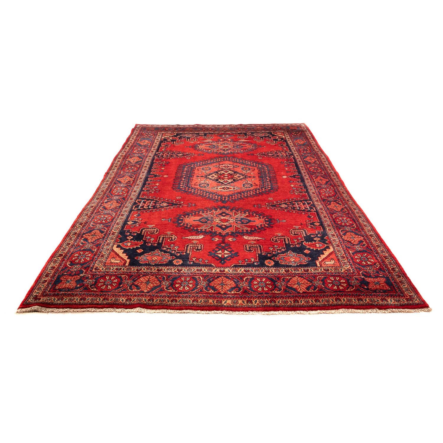 Tapis persan - Nomadic - 333 x 210 cm - rouge foncé