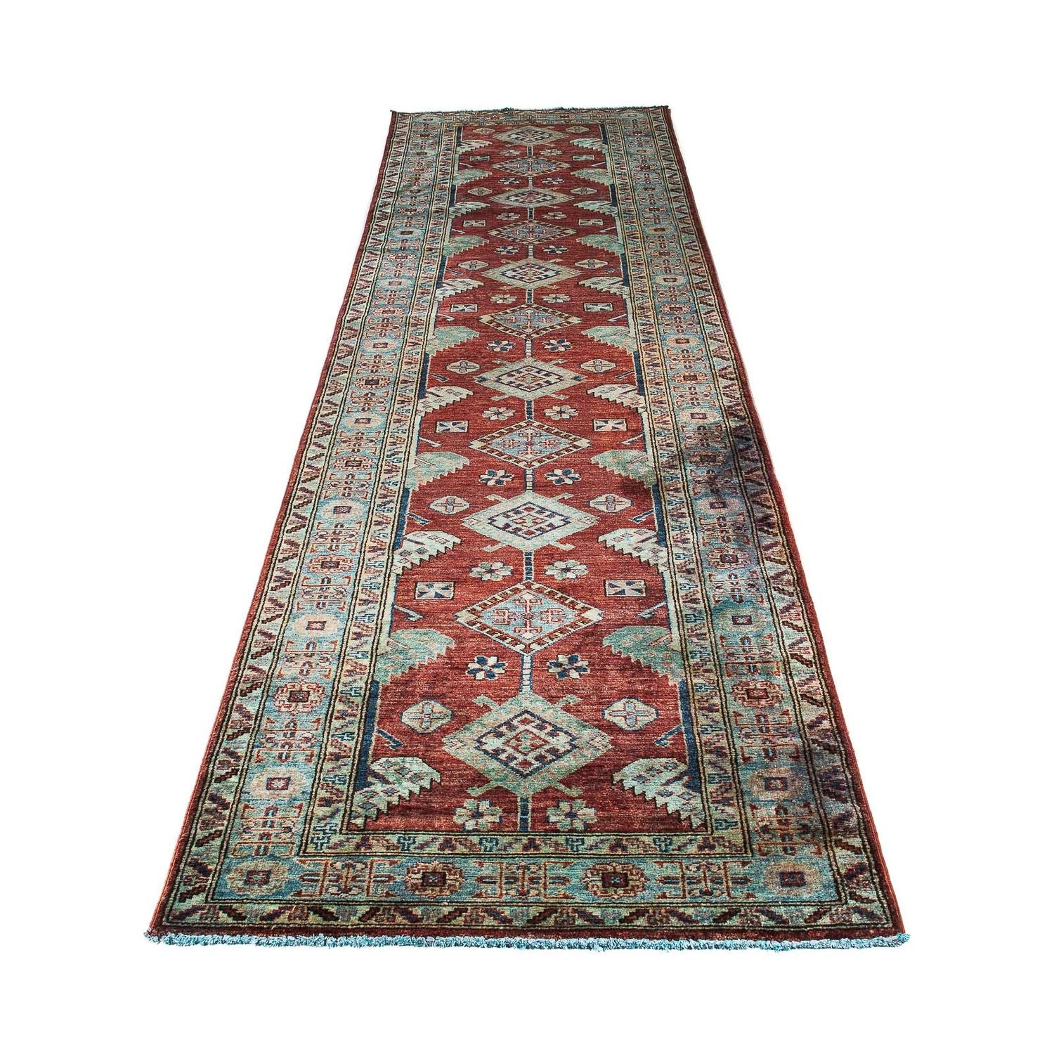 Orientteppich 315 x 82 cm - dunkelrot