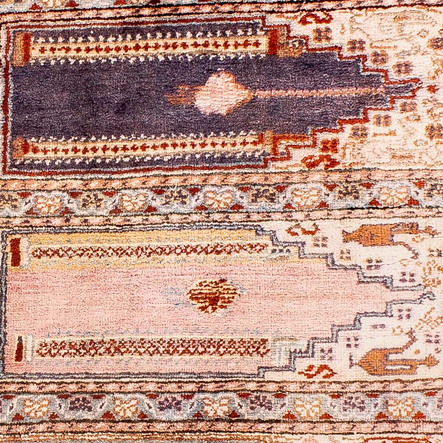Tapis en soie - Kayseri - 127 x 90 cm - multicolore
