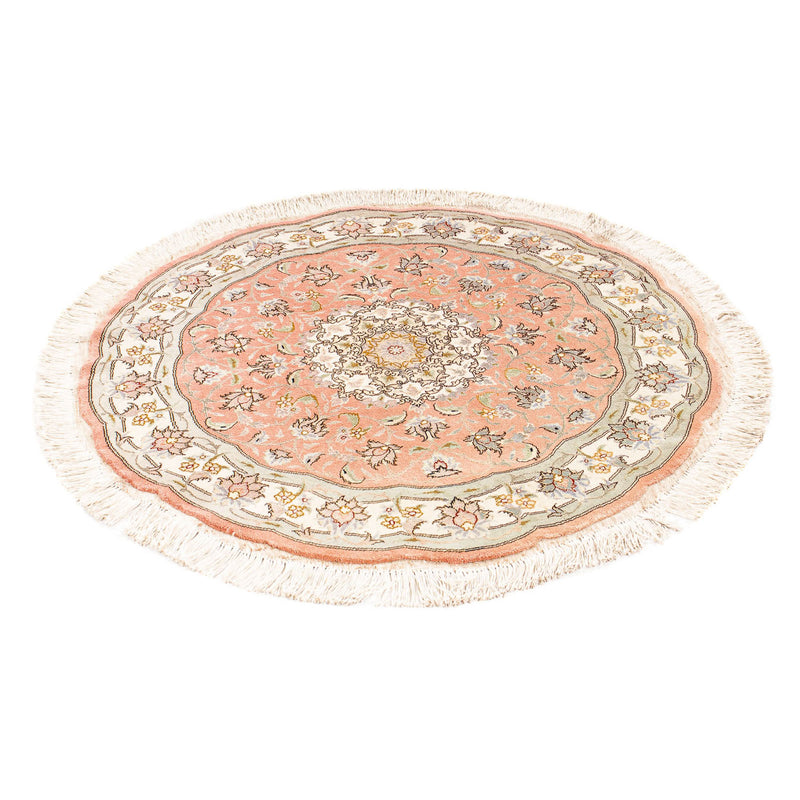 Tapis persan - Tabriz - Royal ronde  - 102 x 102 cm - rouge clair