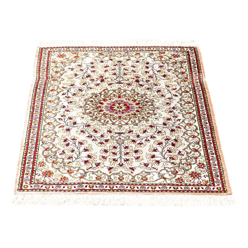Tapis en soie - Ghom soie - Premium - 80 x 59 cm - beige