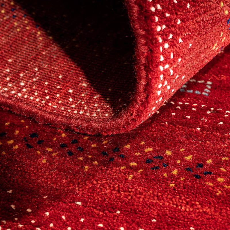 Tapis Gabbeh - Loribaft Persan - 120 x 80 cm - rouge foncé